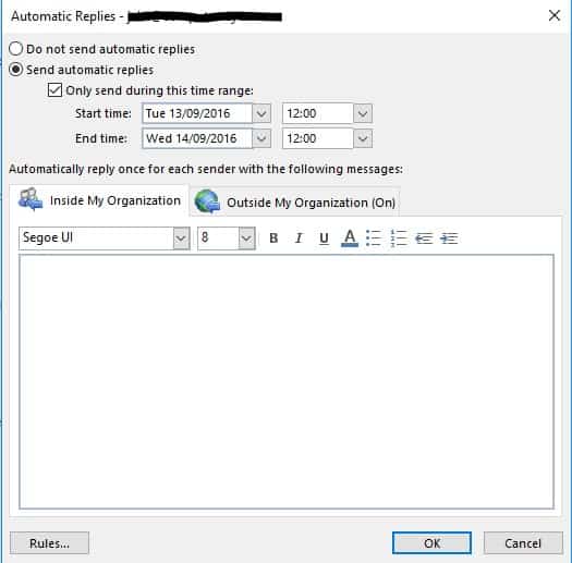 Set up your Christmas Out of Office Email 